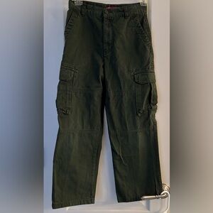 Boys Dark Olive Green Cargo Pants